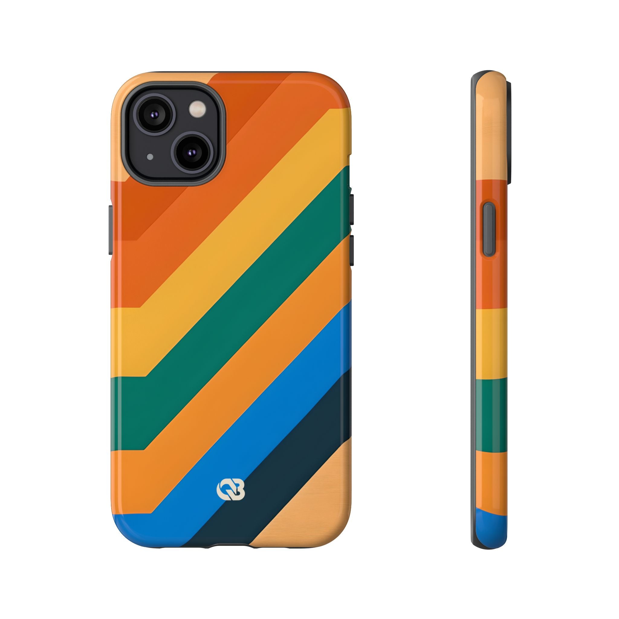 Retro Ridge Lines · Tough Hoesje voor iPhone