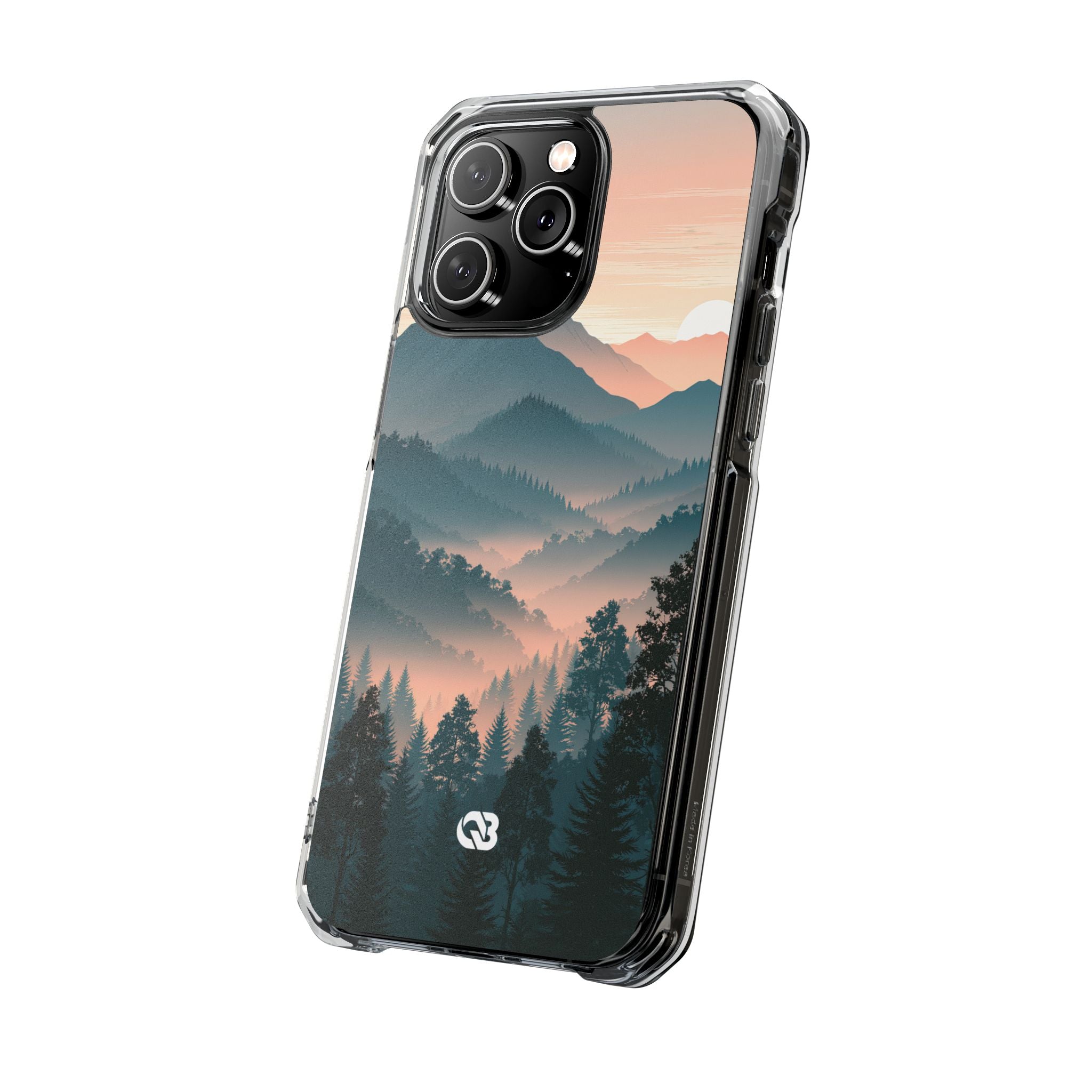 Teal Impact MagSafe Phone Case for iPhone - Alpine Teal Horizon