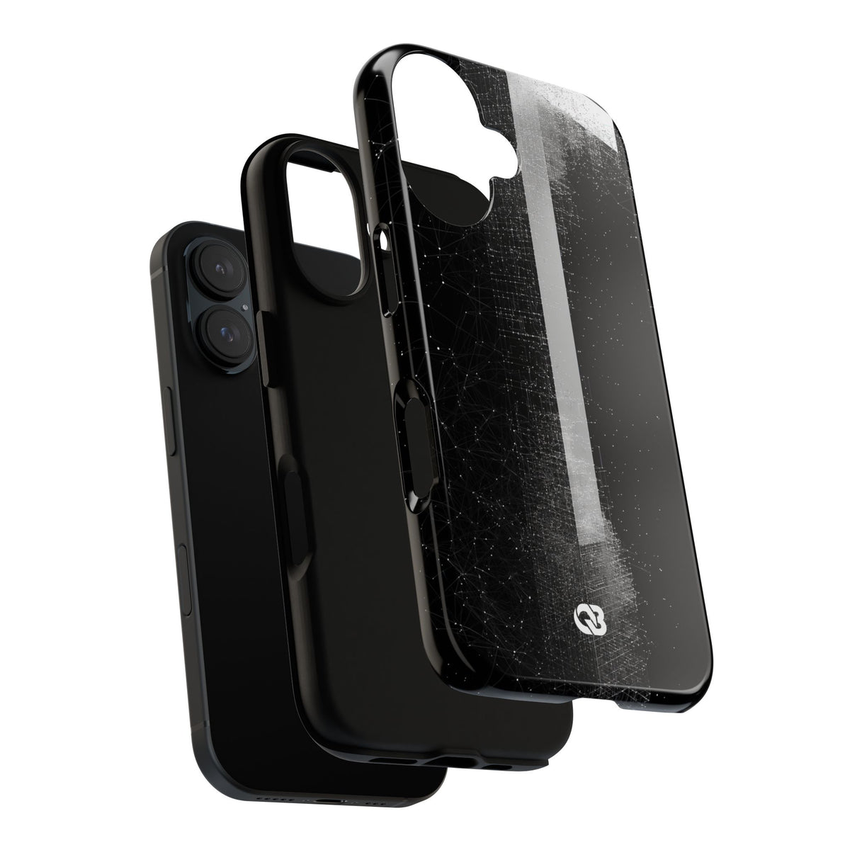 Black Tough Phone Case for iPhone - Vector Core Monolith