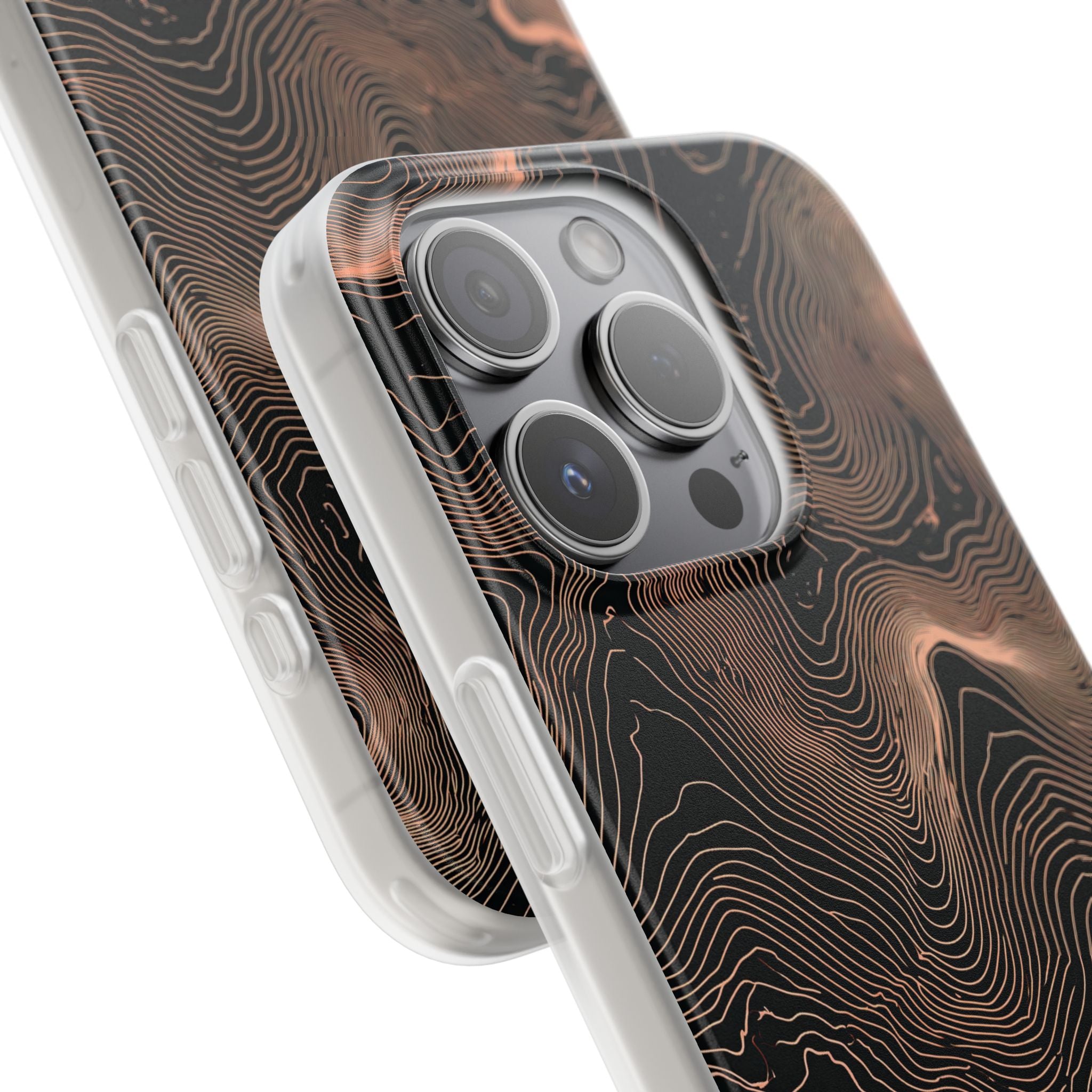 Orange Lite Phone Case for iPhone - Salmon Ridge Topo