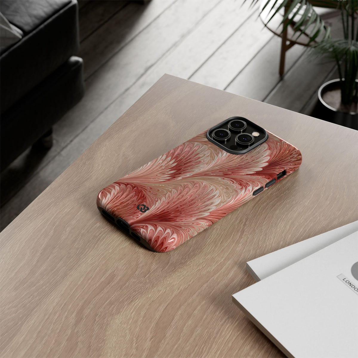 Blush Petal Plume · Tough Phone Case for iPhone · Pink