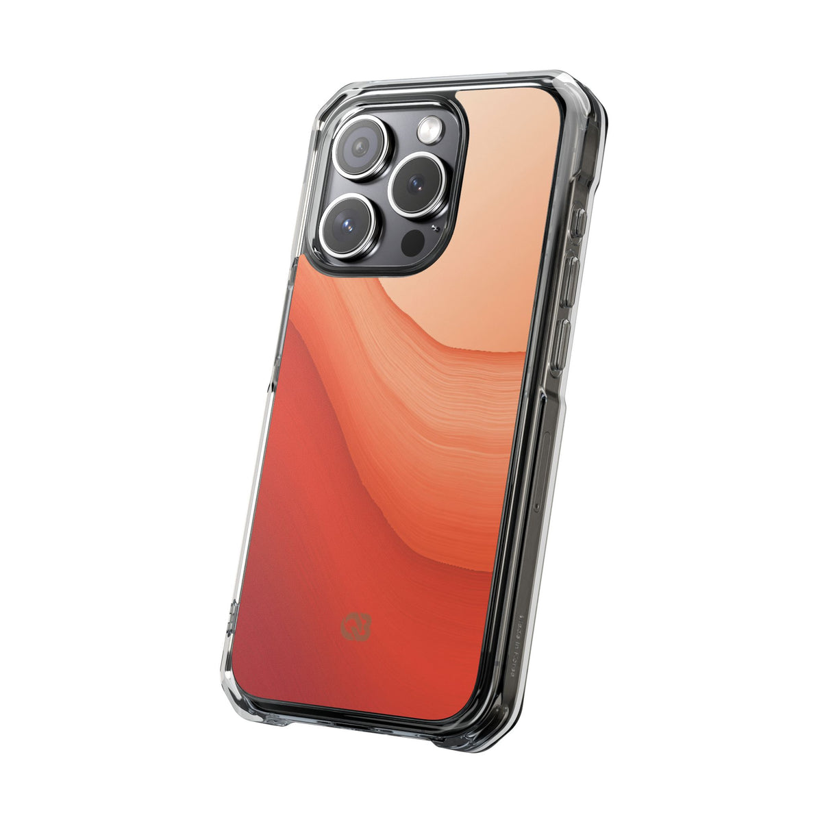 Terracotta Flow · Clear Impact Magnetic Phone Case for iPhone · Orange