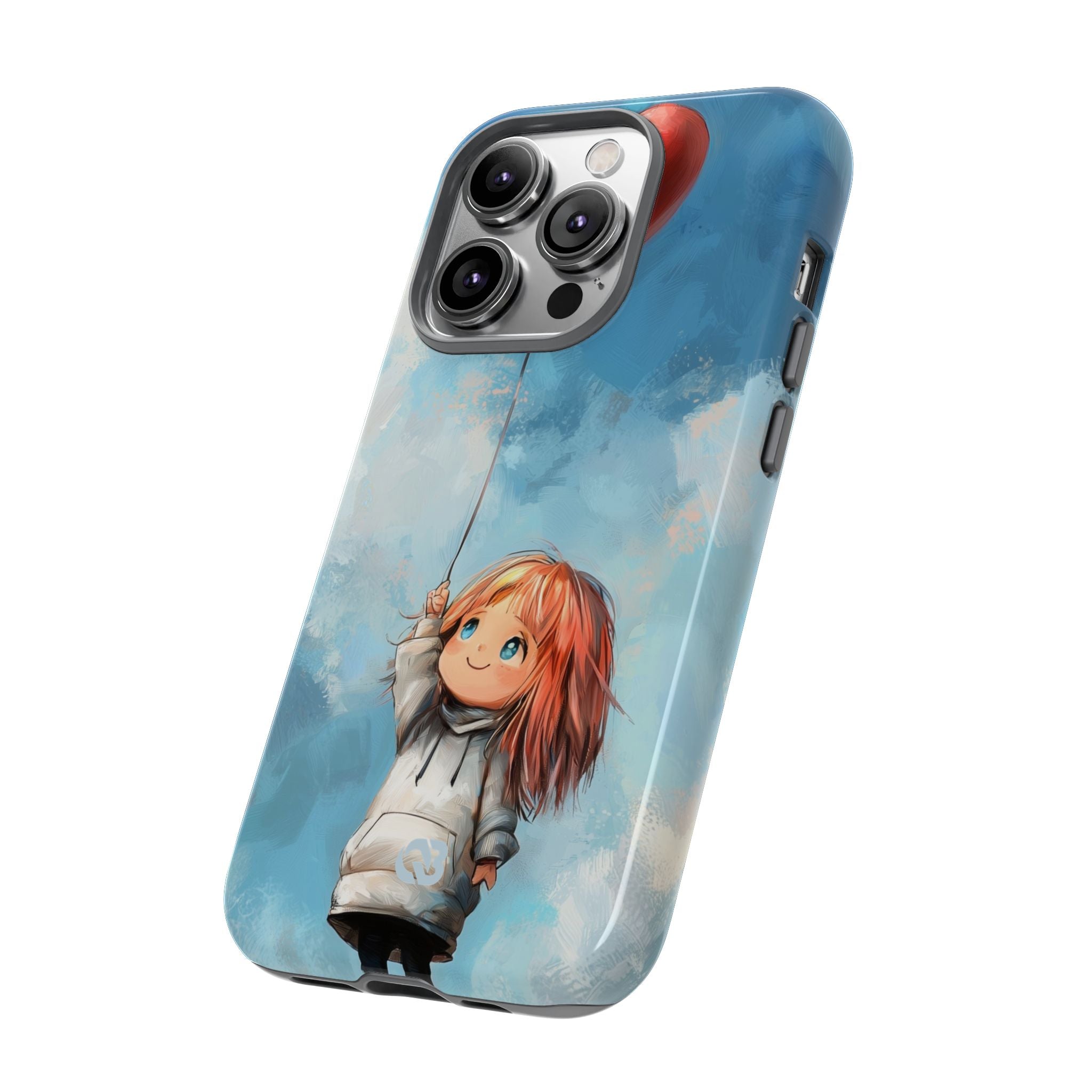 Crimson Heart Sky · Tough Phone Case for iPhone