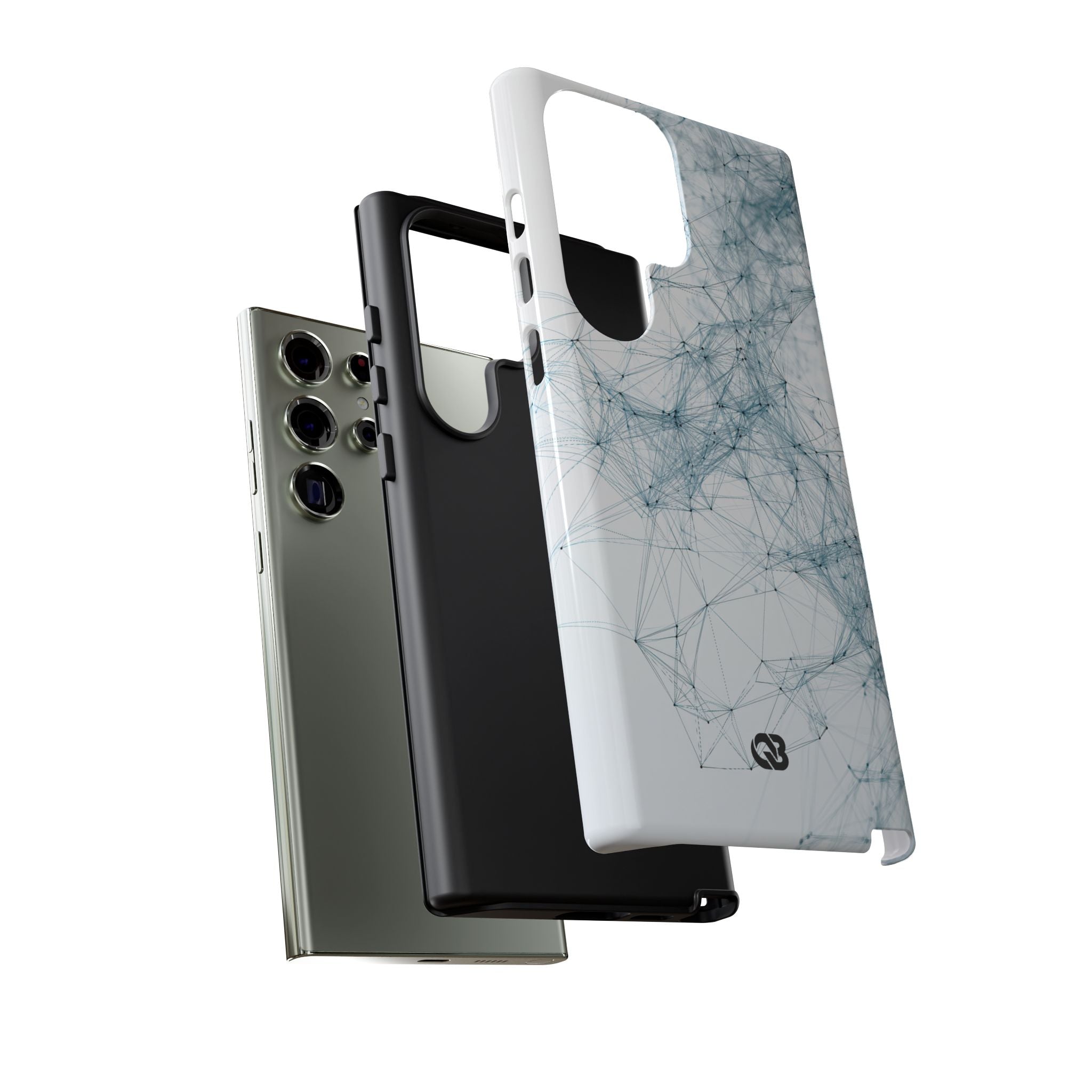 Blue Tough Phone Case for Samsung - Glacial Neural Web