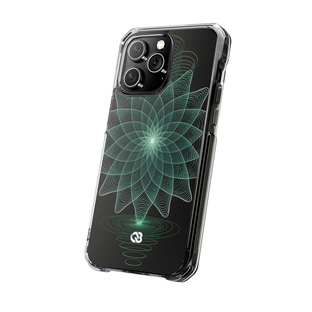 Verdant Harmonic Bloom · Impact Magnetic Phone Case for iPhone · Black