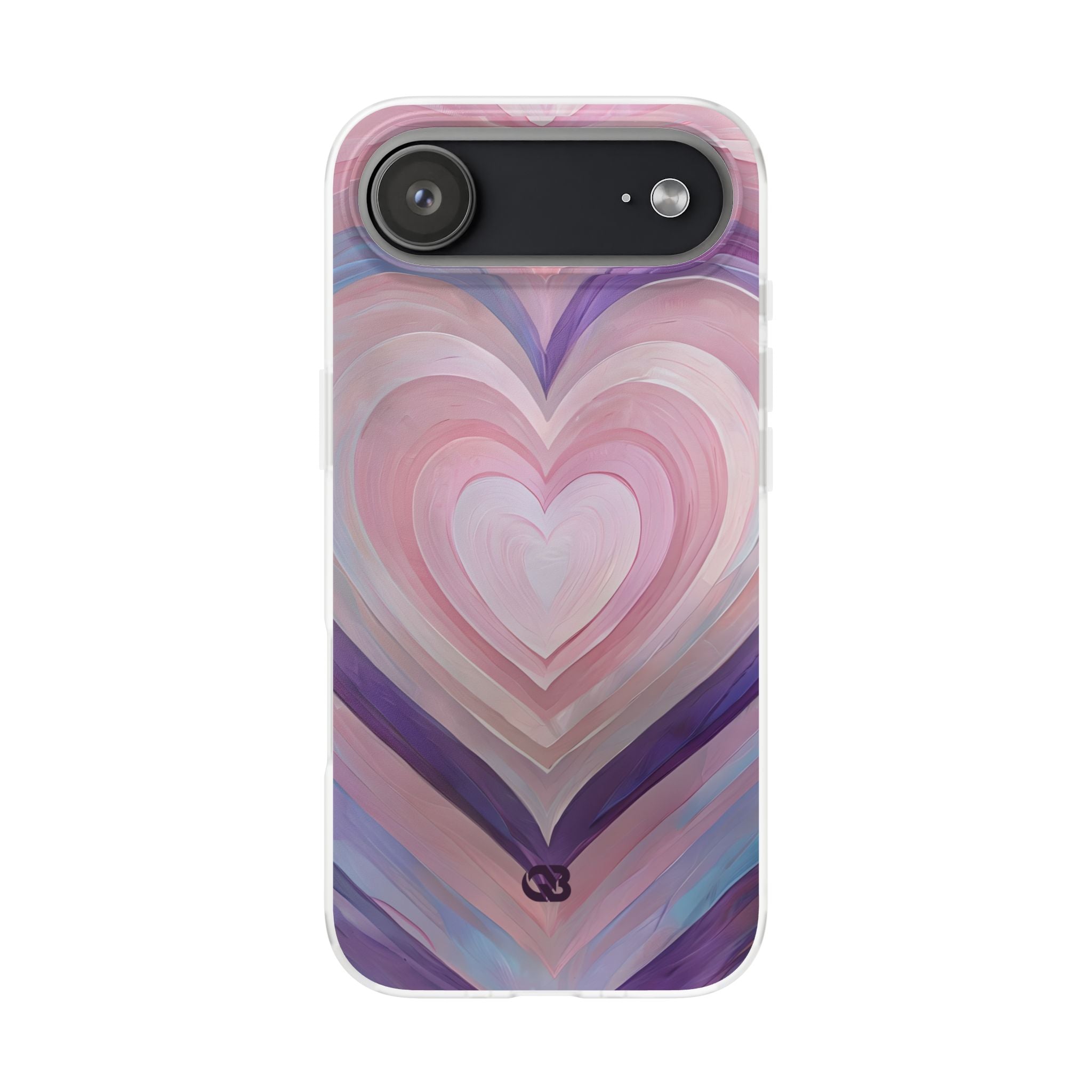 Lavender Pulse Hearts · Soft Mobilskal för iPhone
