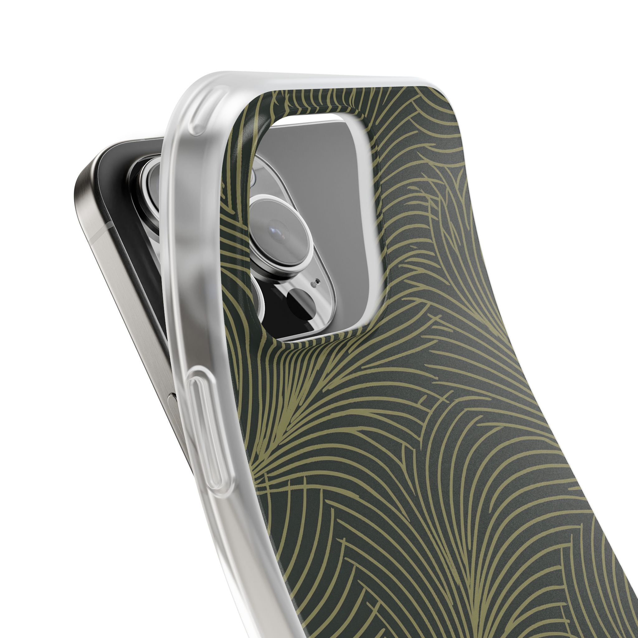 Green Lite Phone Case for iPhone - Dark Olive Plume