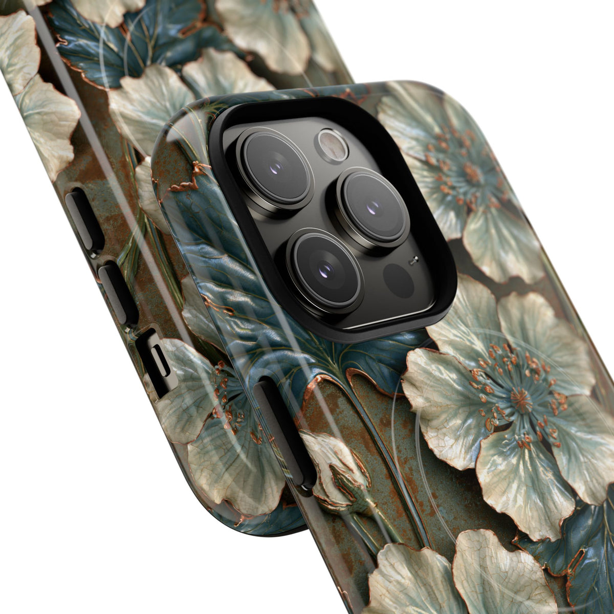Gilded Blossom Reverie · Tough 2.0 Magnetic Phone Case for iPhone · Teal