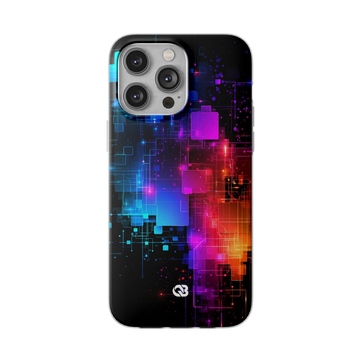 Spectral Circuit Grid · Lite Phone Case for iPhone · Black