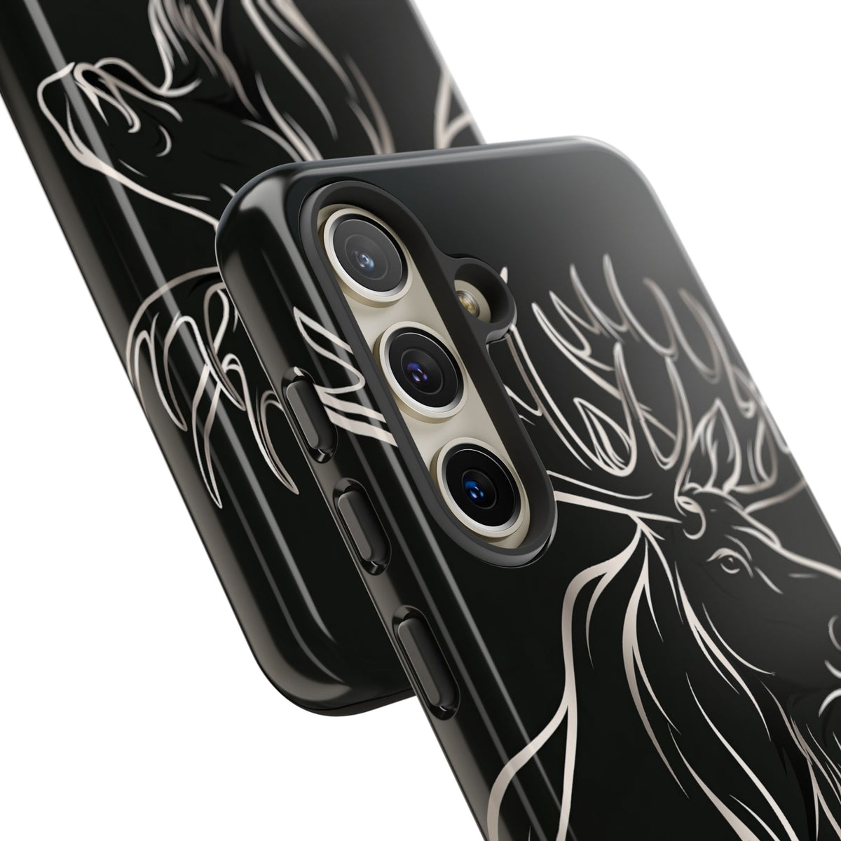 Nordic Moose Contour · Tough Phone Case for Samsung · Black