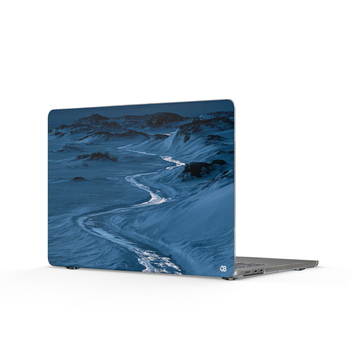 Arctic Moon Drift · Clear Hard Case for MacBook · Blue