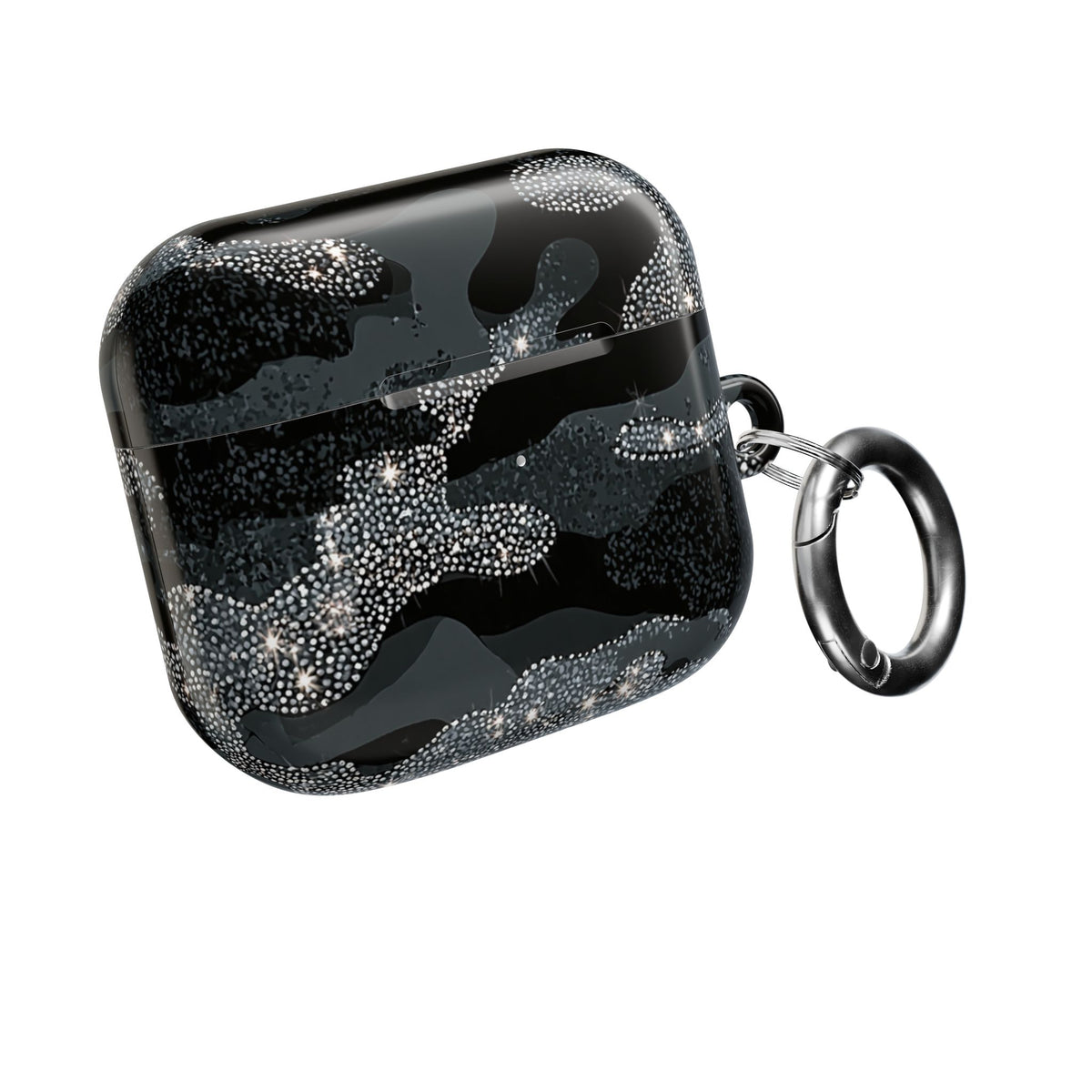 Glitter Shadow Camo · Hard Case for AirPods & AirPods Pro · Black