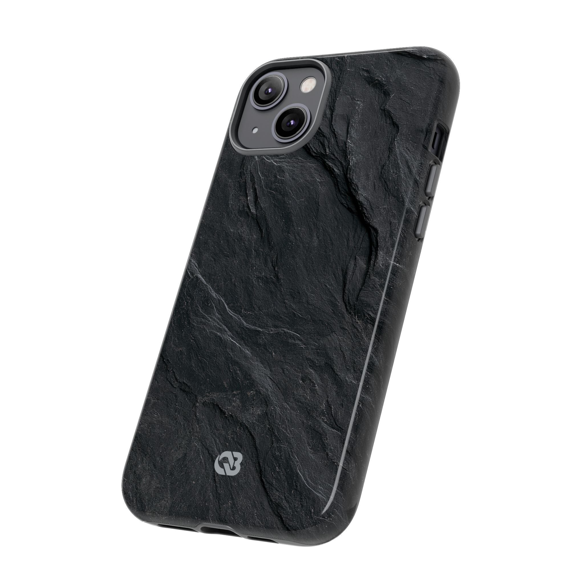 Black Tough Phone Case for iPhone - Midnight Slate Ridge