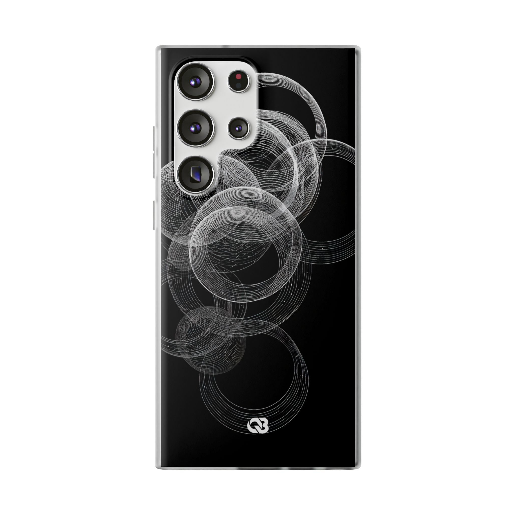 Black Lite Phone Case for Samsung - Kinetic Wireframe Orbit