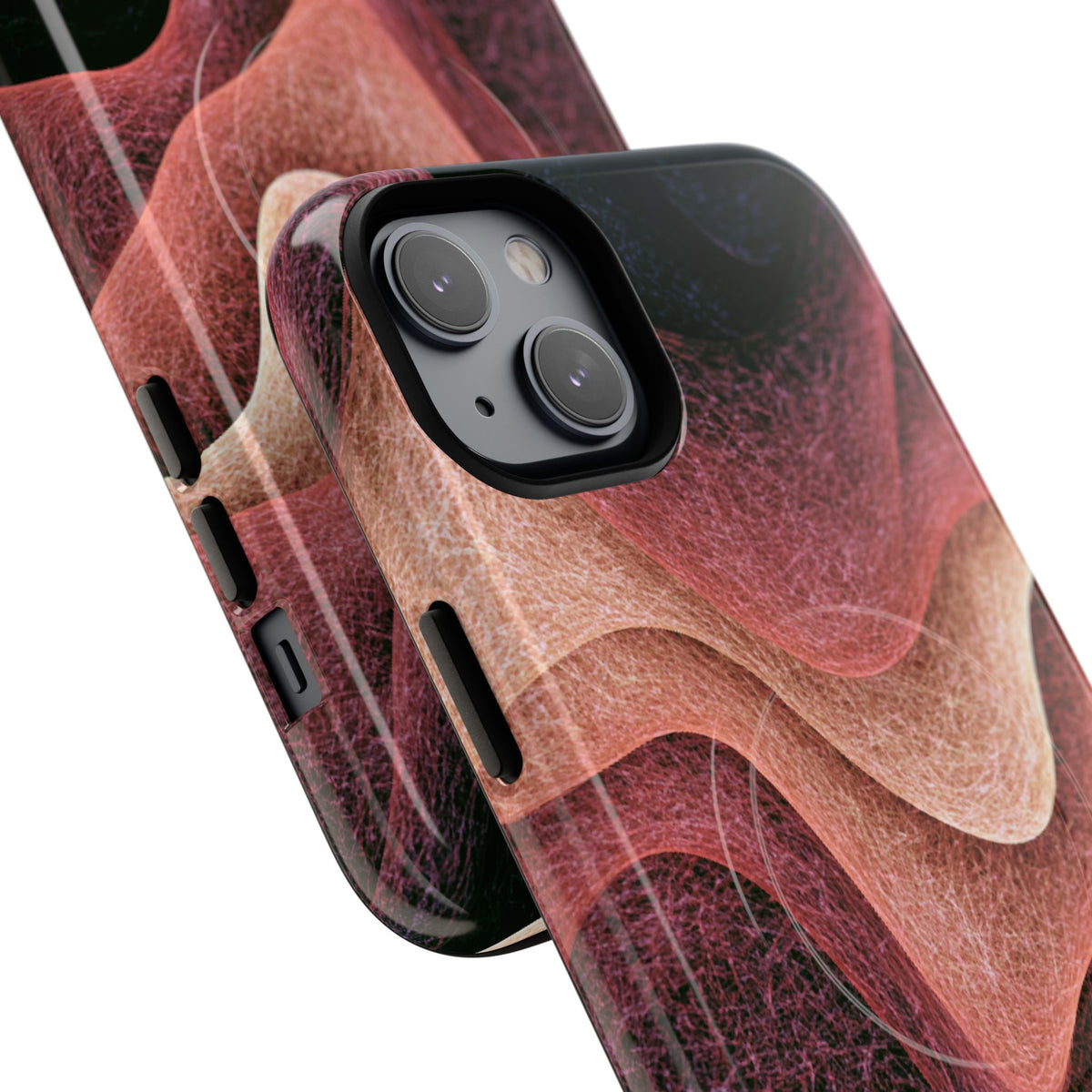 Rose Contour Waves · Tough 2.0 Magnetic Phone Case for iPhone · Pink