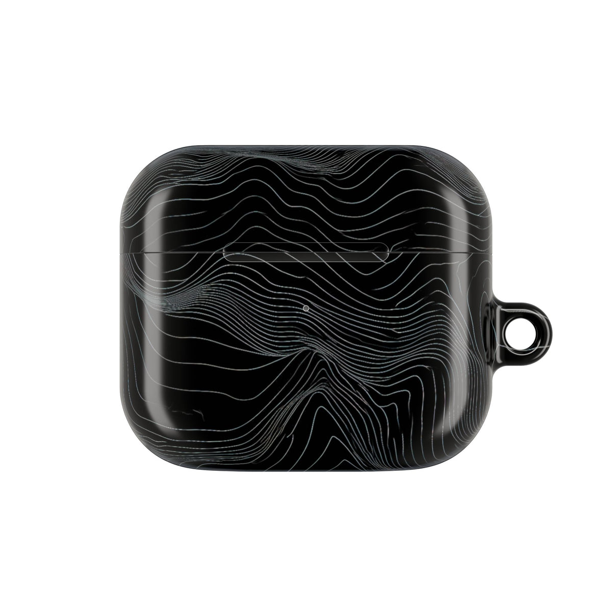 Obsidian Contour Elevation · Hard Case for AirPods & AirPods Pro · Black