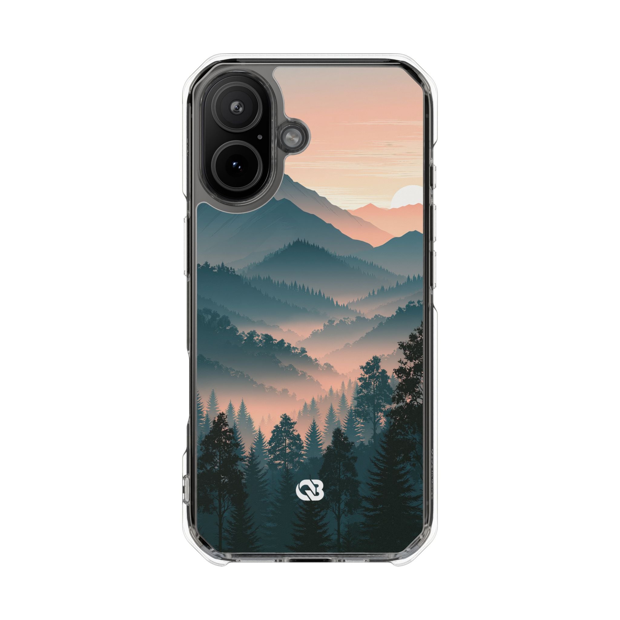 Teal Impact MagSafe Phone Case for iPhone - Alpine Teal Horizon