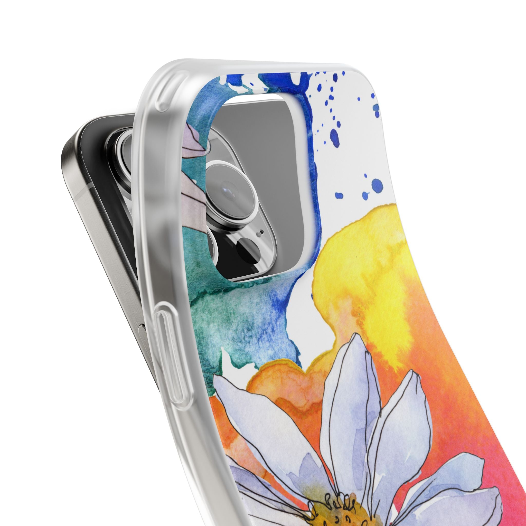 Vivid Bloom Splatter · Soft Handyhülle für iPhone