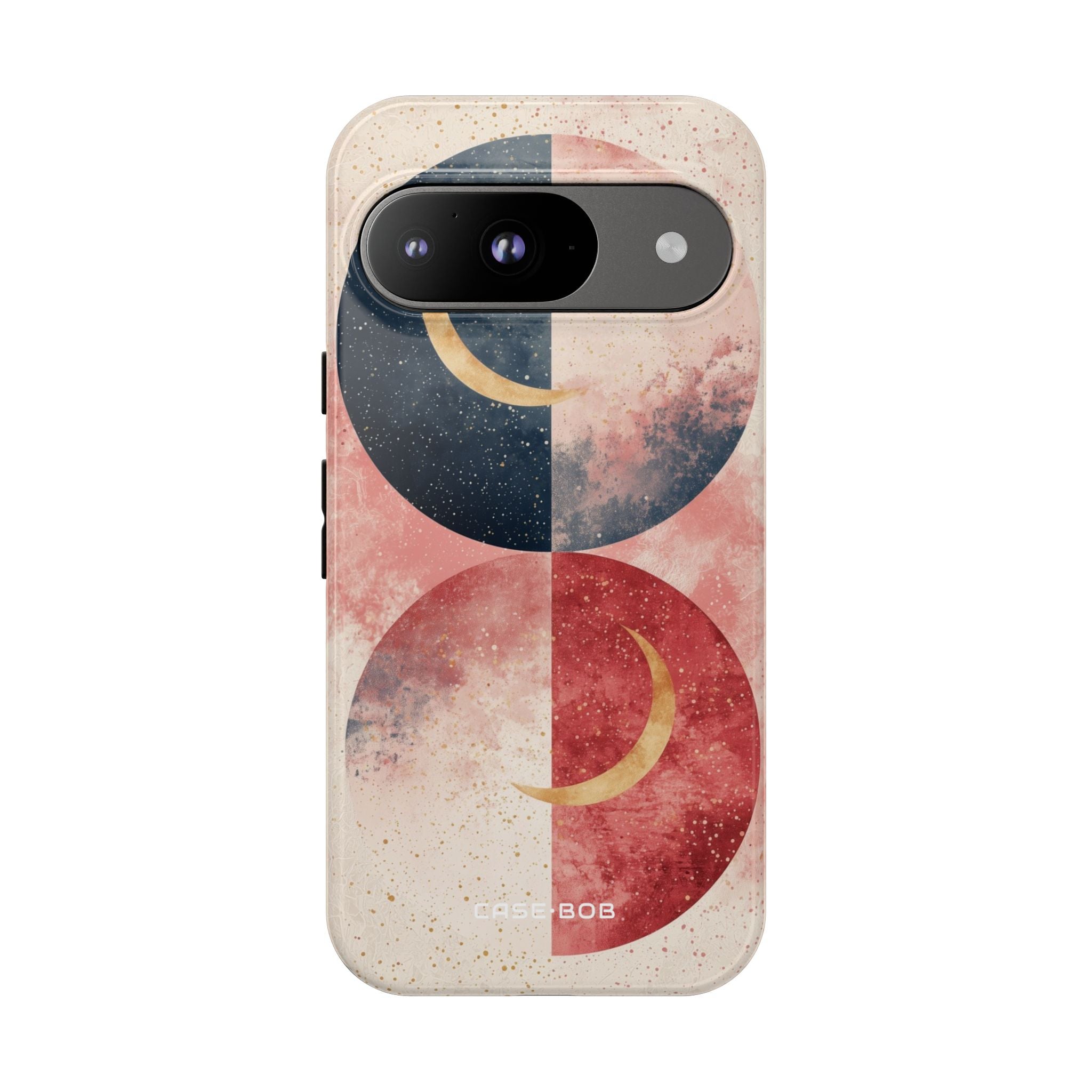 Goldene Halbmondkreise Google Pixel 9 Case - Tough