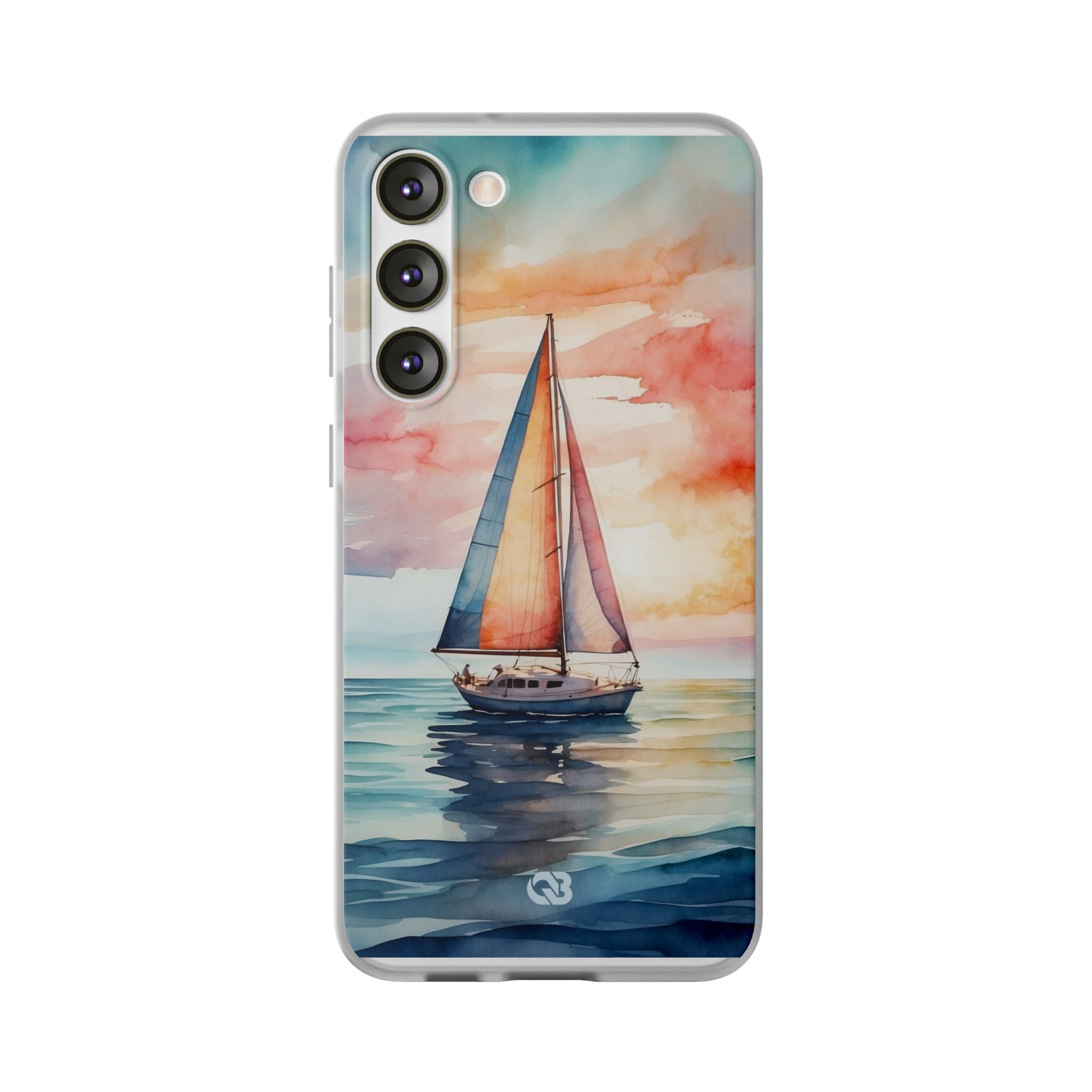 Crimson Horizon Sail · Soft Phone Case for Samsung