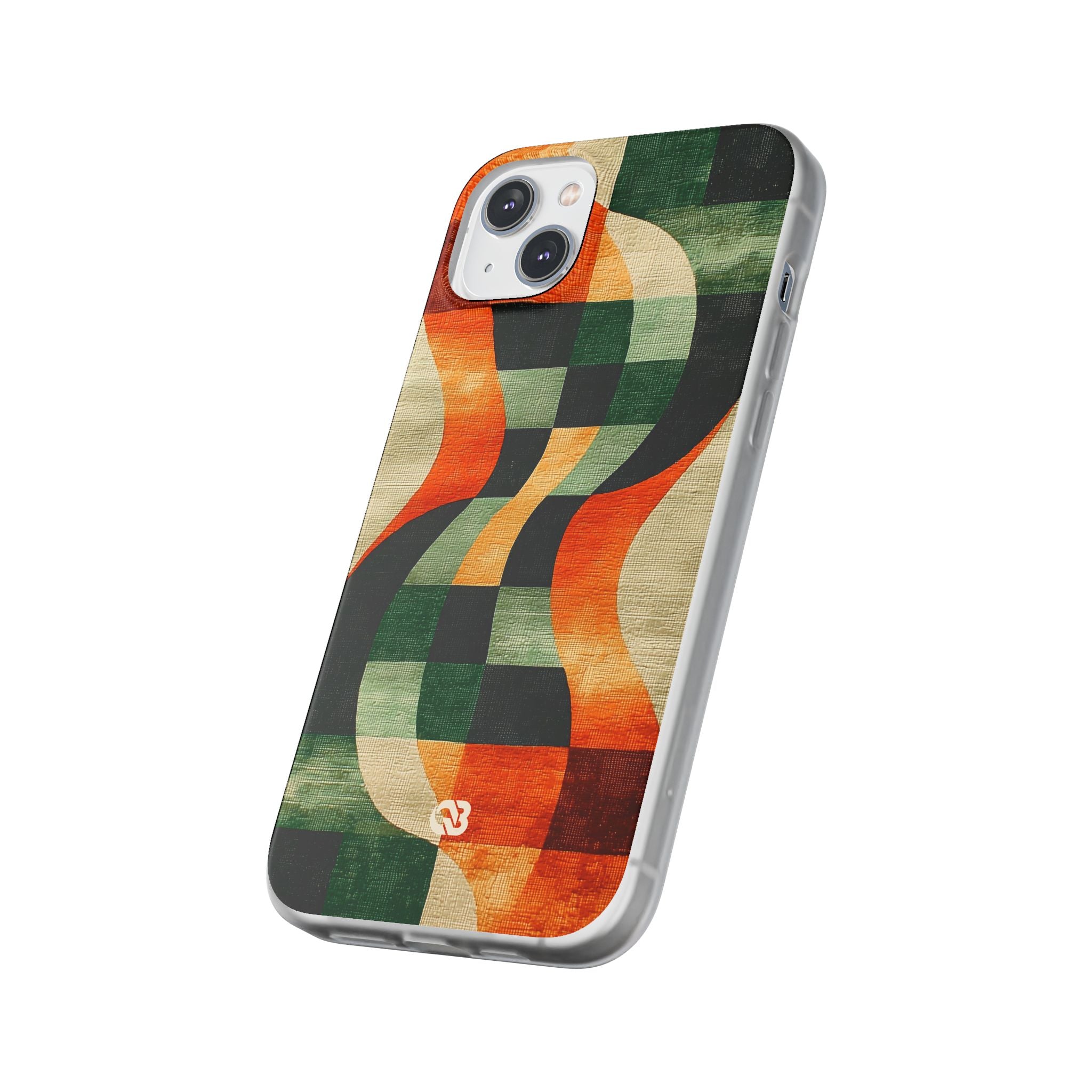 Burnt Orange Curve · Soft Phone Case for iPhone