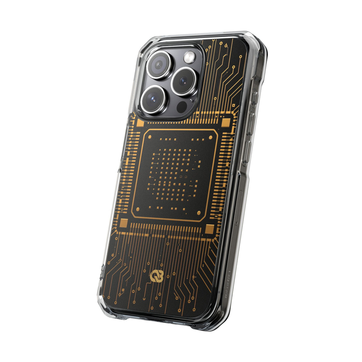 Gold Impact MagSafe Phone Case for iPhone - Cyber Gold Processor