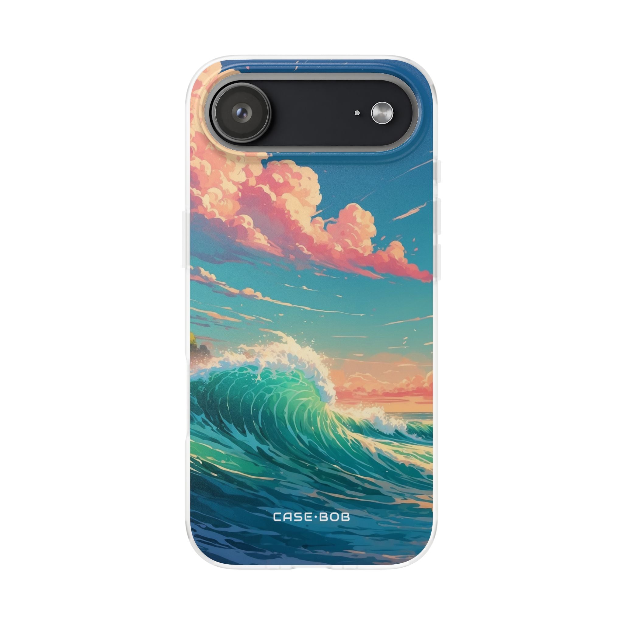 Turquoise Curl iPhone 17 Air Case - Soft - CASE•BOB