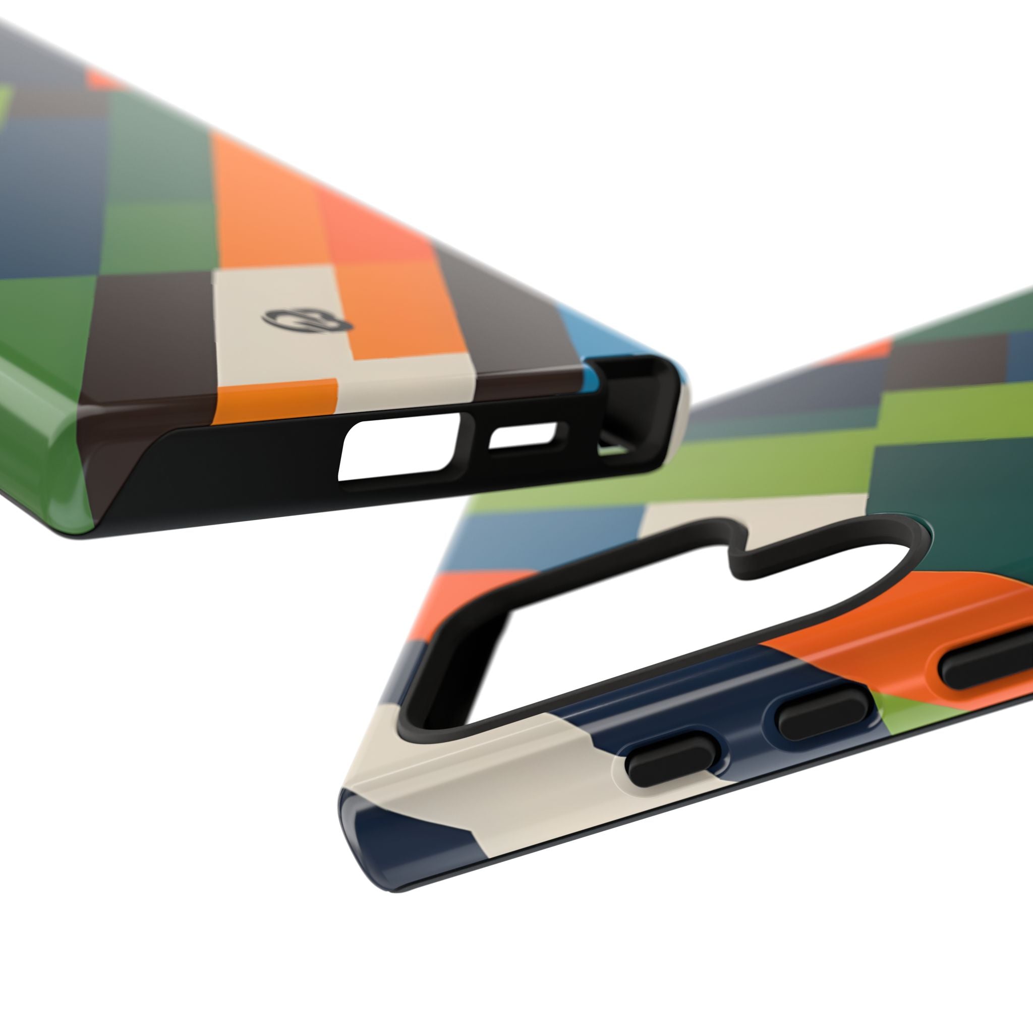 Angled Retro Mosaic · Tough Handyhülle für Samsung