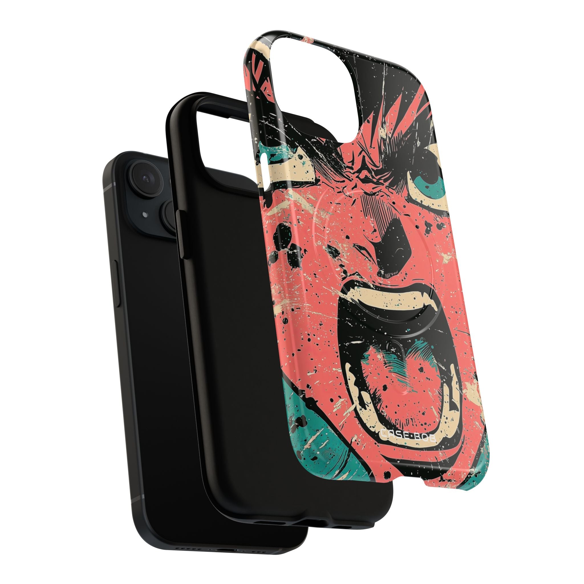 Screaming Face Pink iPhone 15 Skal - Tough+