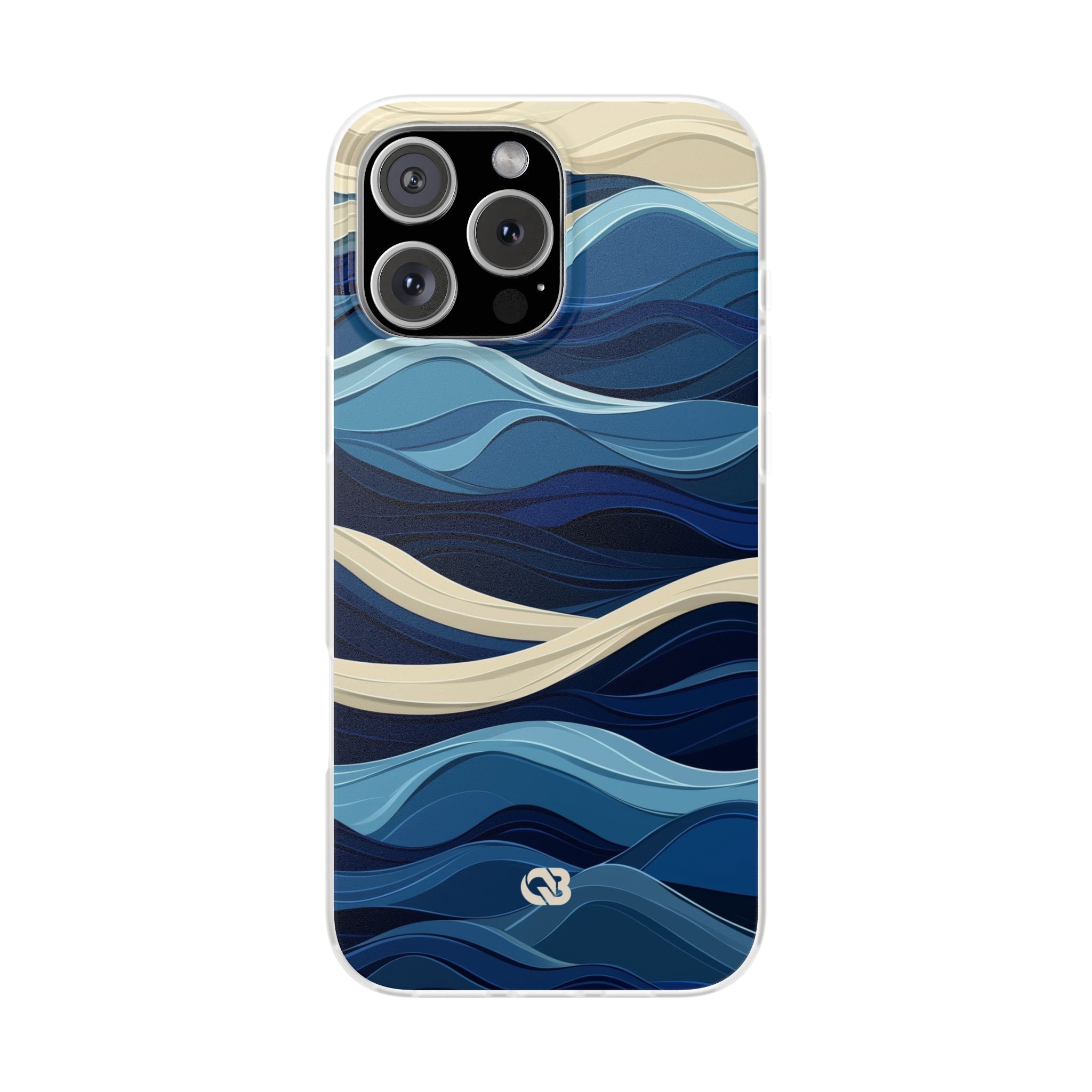 Cobalt Coast Layers · Soft Phone Case for iPhone