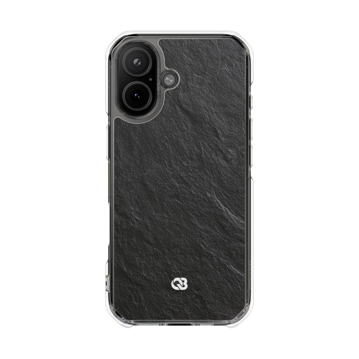Black Impact MagSafe Phone Case for iPhone - Raw Obsidian Slate