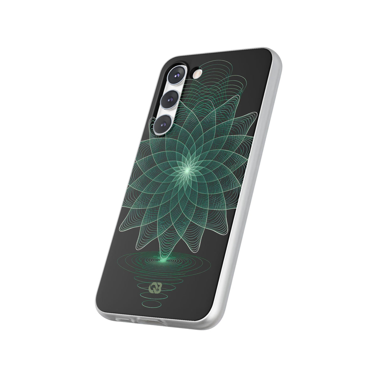 Green Lite Phone Case for Samsung - Cyan Signal Bloom