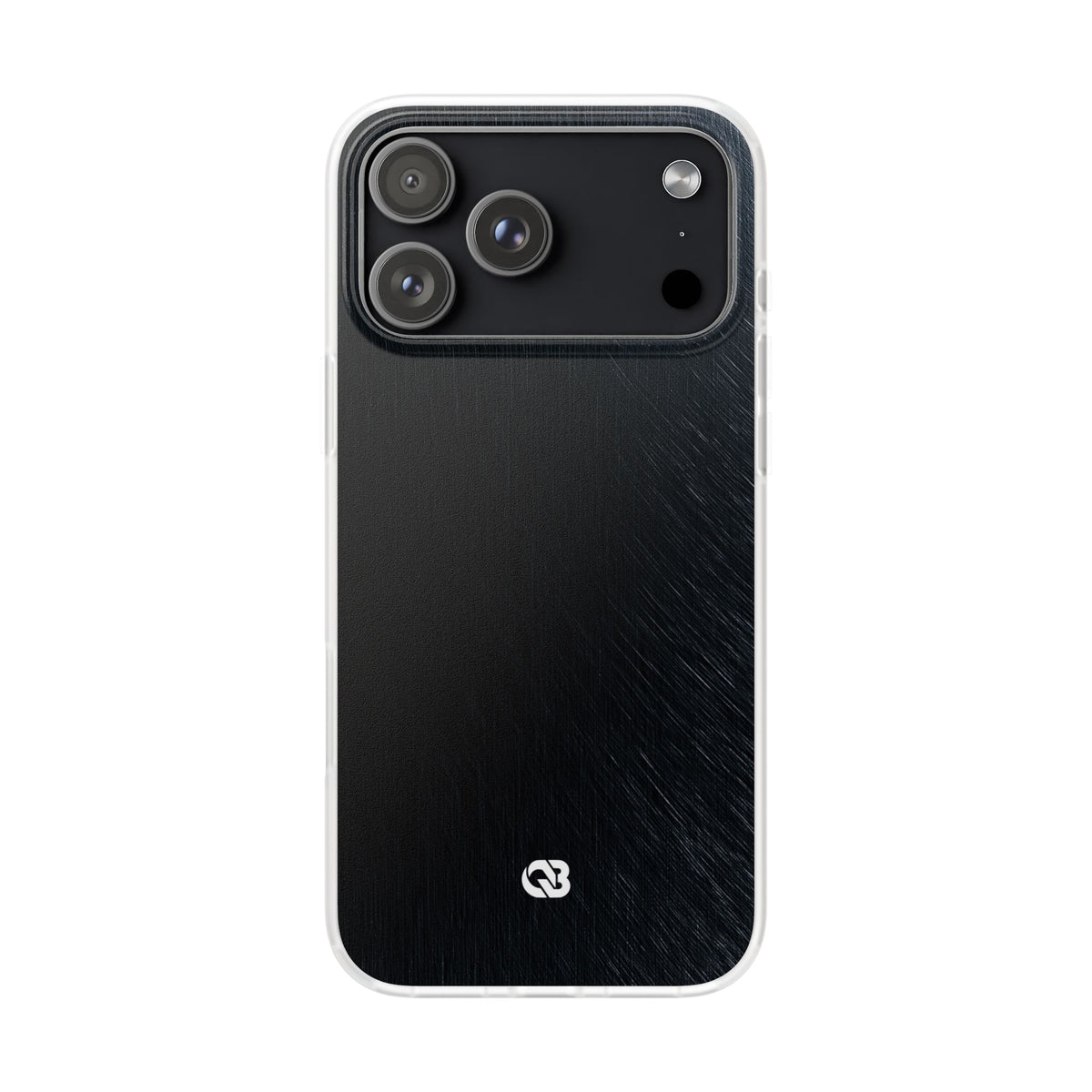 Black Lite Phone Case for iPhone - Midnight Brushed Grain