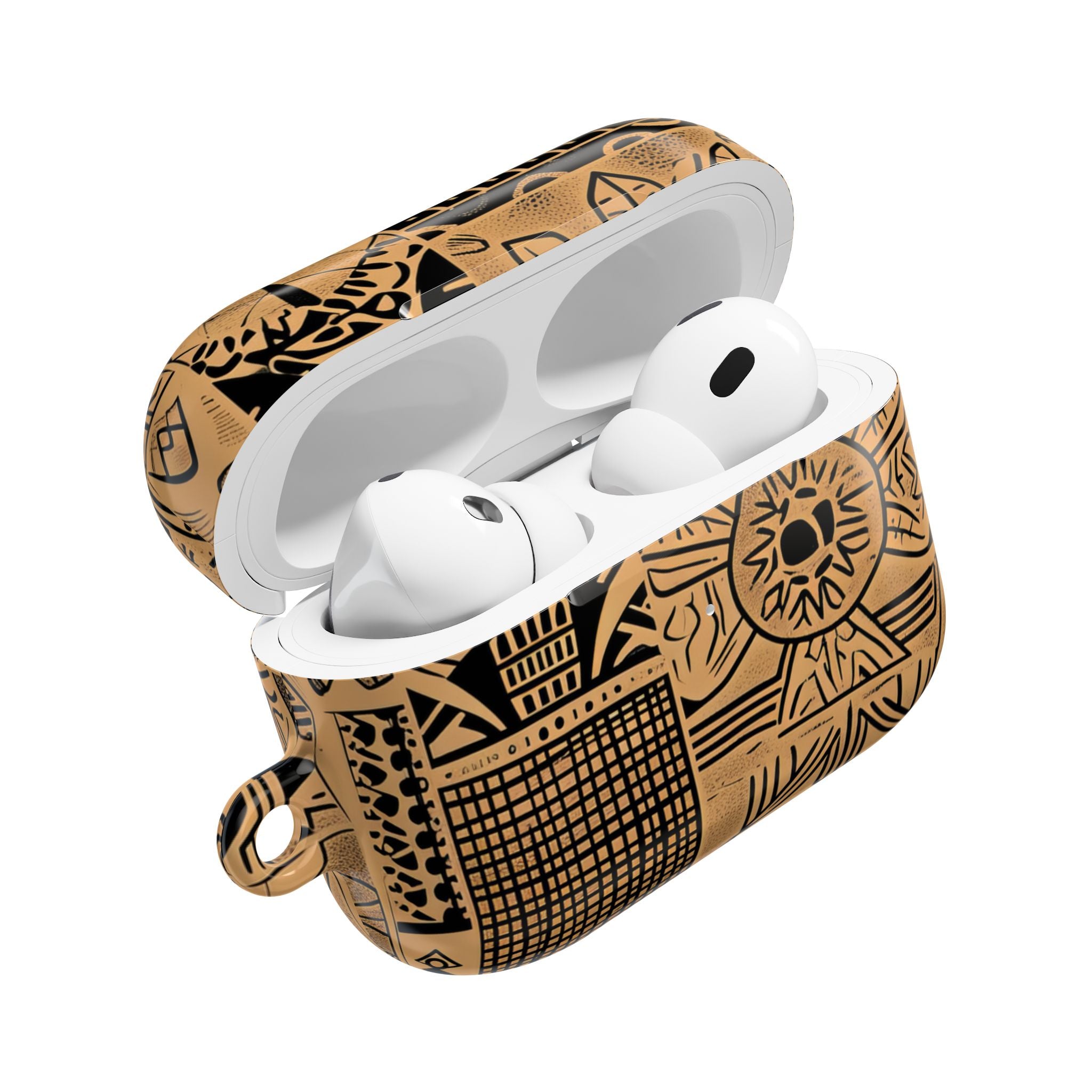 Celestial Faces Brown - AirPods Cover