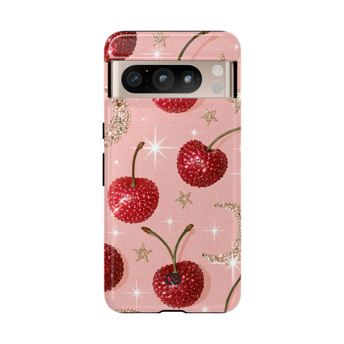 Bedazzled Ruby Cherries · Tough Phone Case for Pixel · Pink