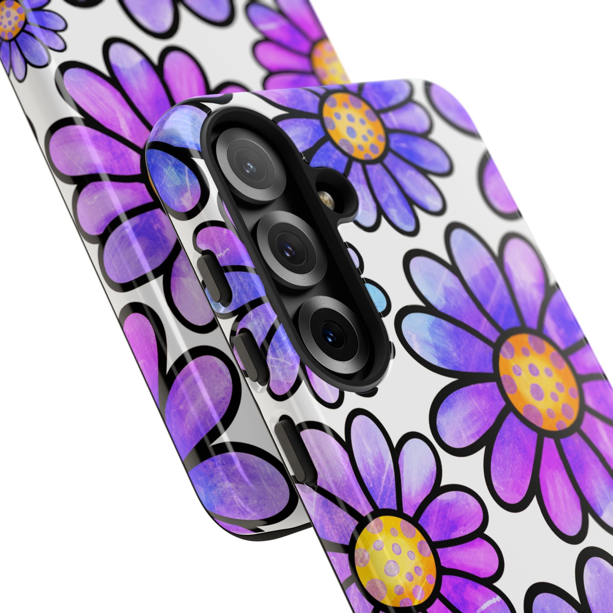 Violet Grunge Bloom · Tough Phone Case for Samsung