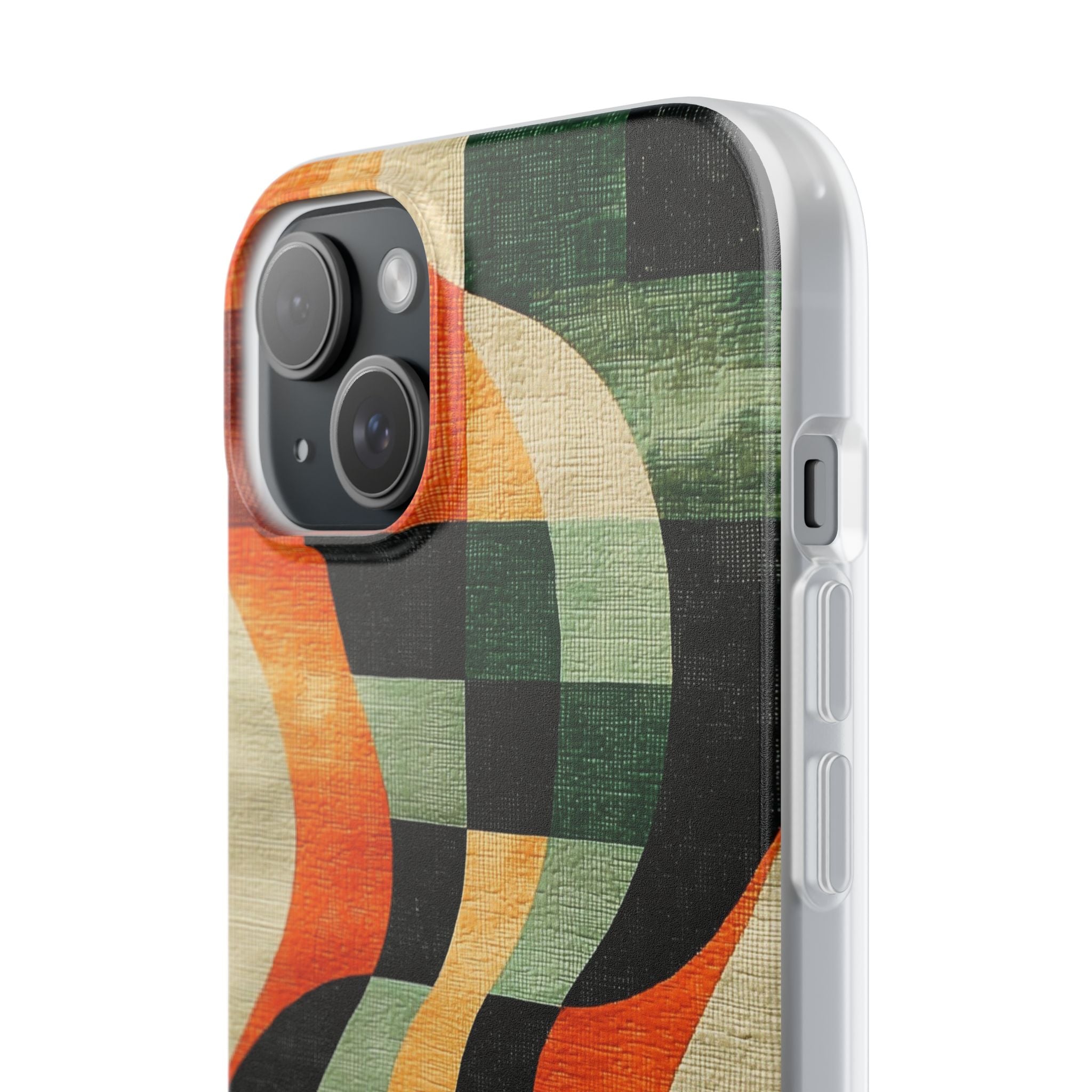 Burnt Orange Curve · Soft Phone Case for iPhone