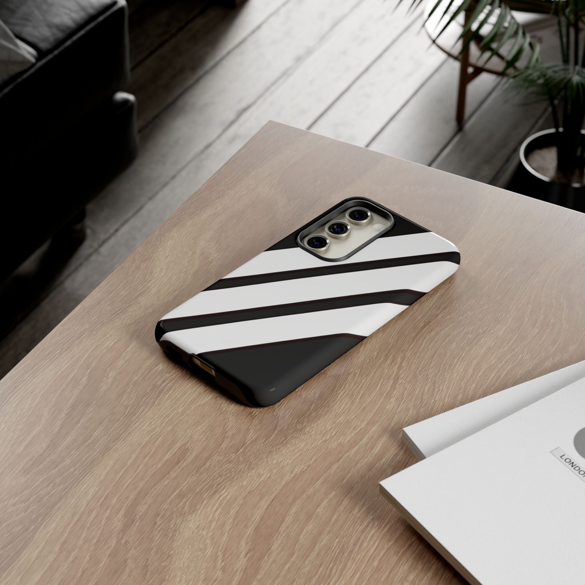 Obsidian White Bars · Tough Handyhülle für Samsung