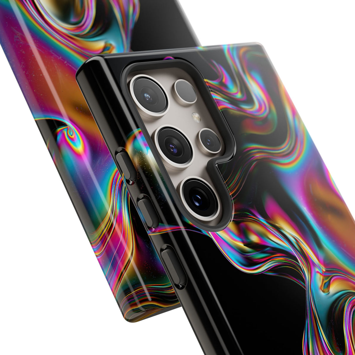 Purple Tough Phone Case for Samsung - Liquid Neon Chrome