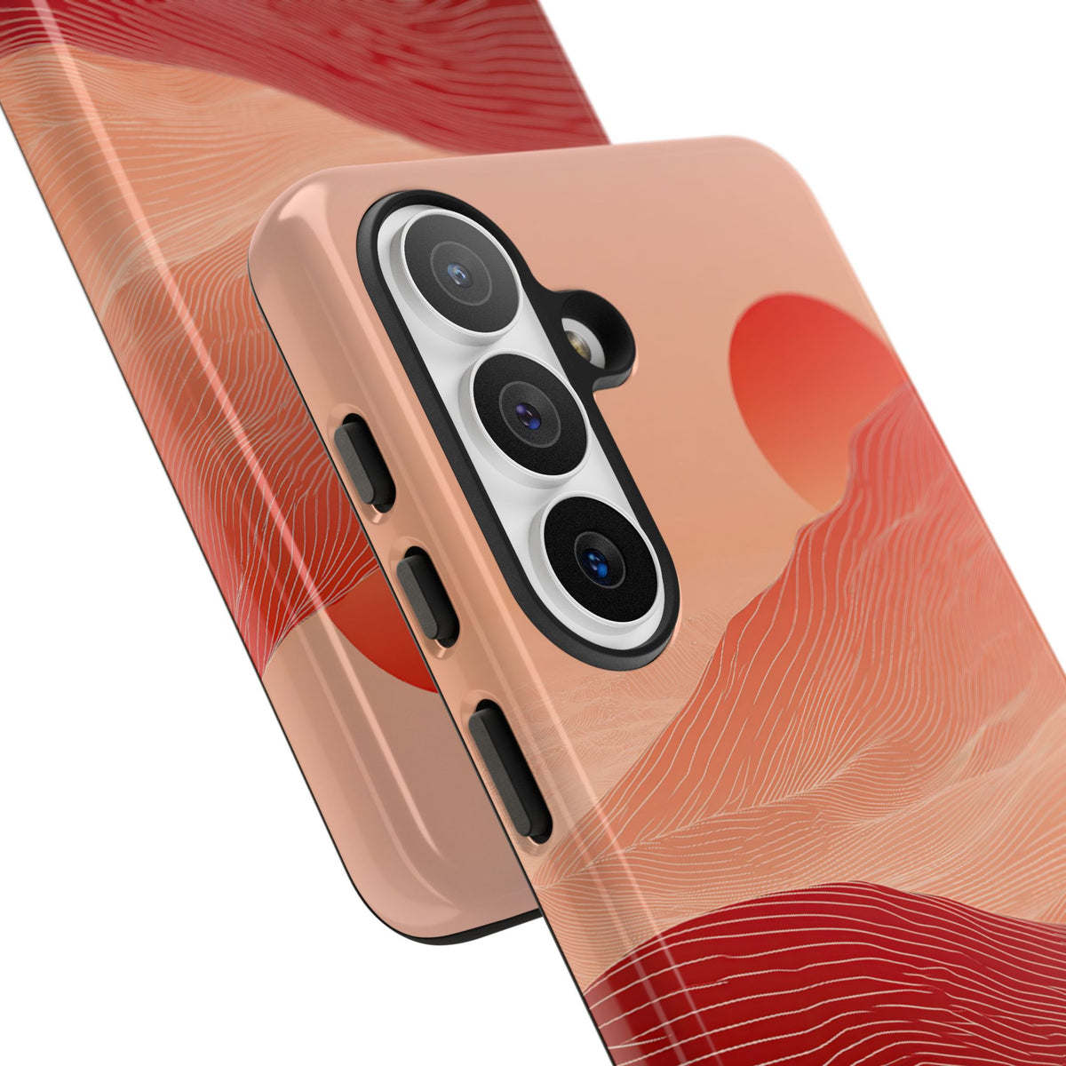 Crimson Dune Horizon · Tough Phone Case for Samsung · Red