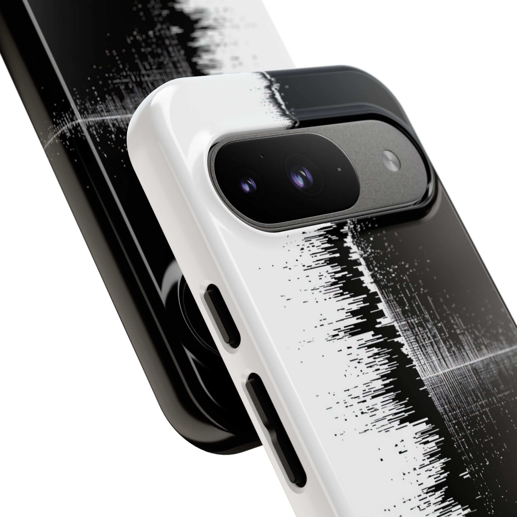 Black Tough Phone Case for Google Pixel - Static Signal Split