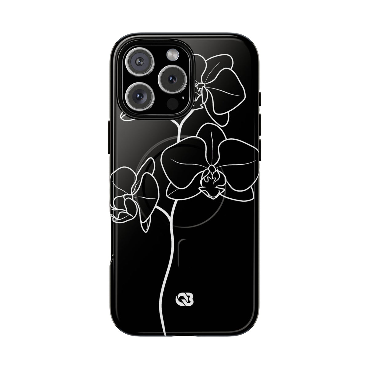 Midnight Orchid · Tough 2.0 Magnetic Phone Case for iPhone · Black