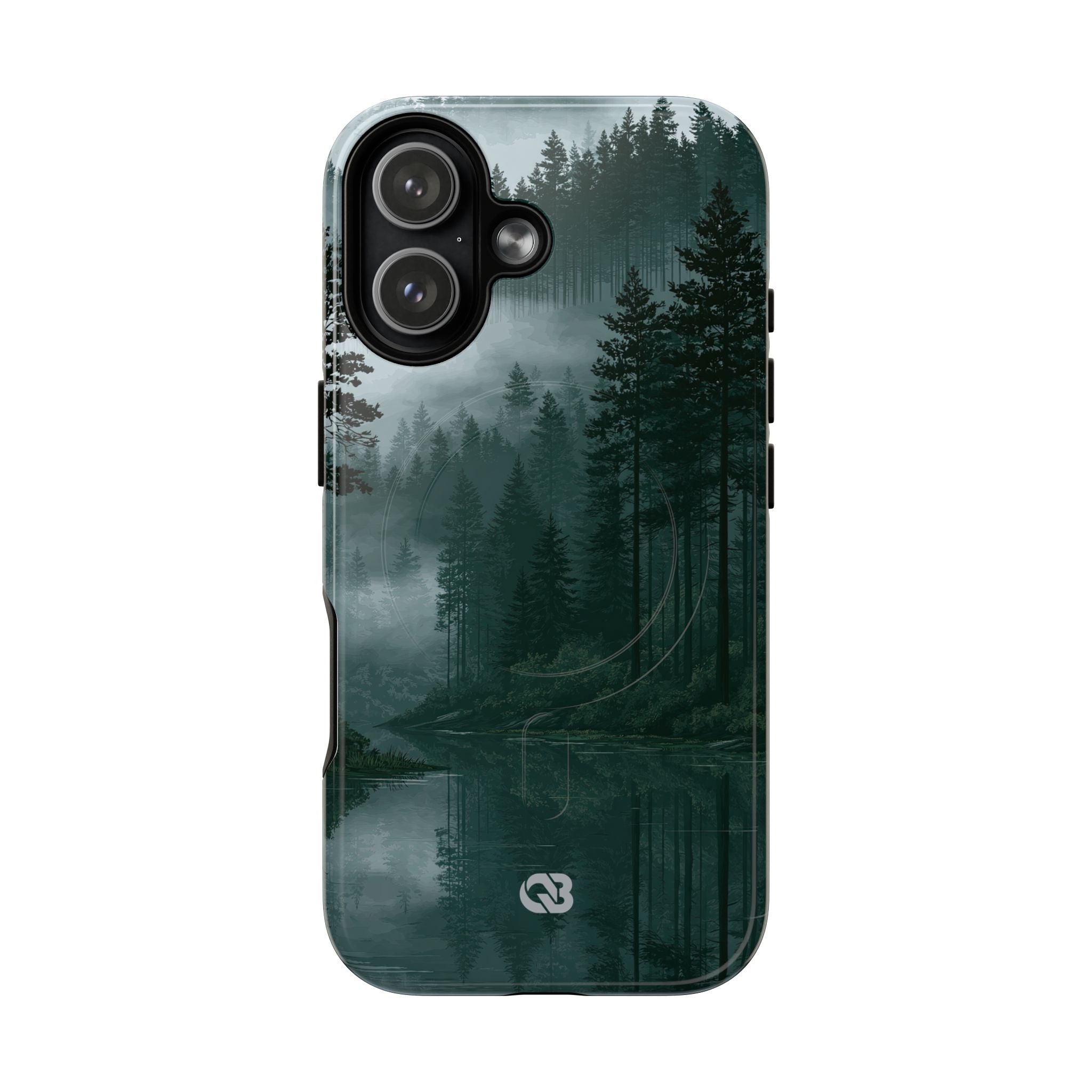 Green Tough 2.0 Magsafe Phone Case for iPhone - Misty Evergreen Mirror