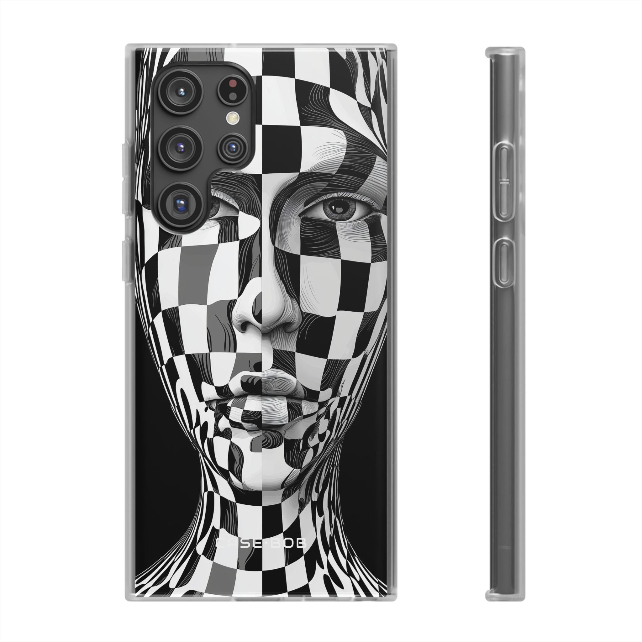 Checkered Face Samsung S22 Ultra Case - Soft