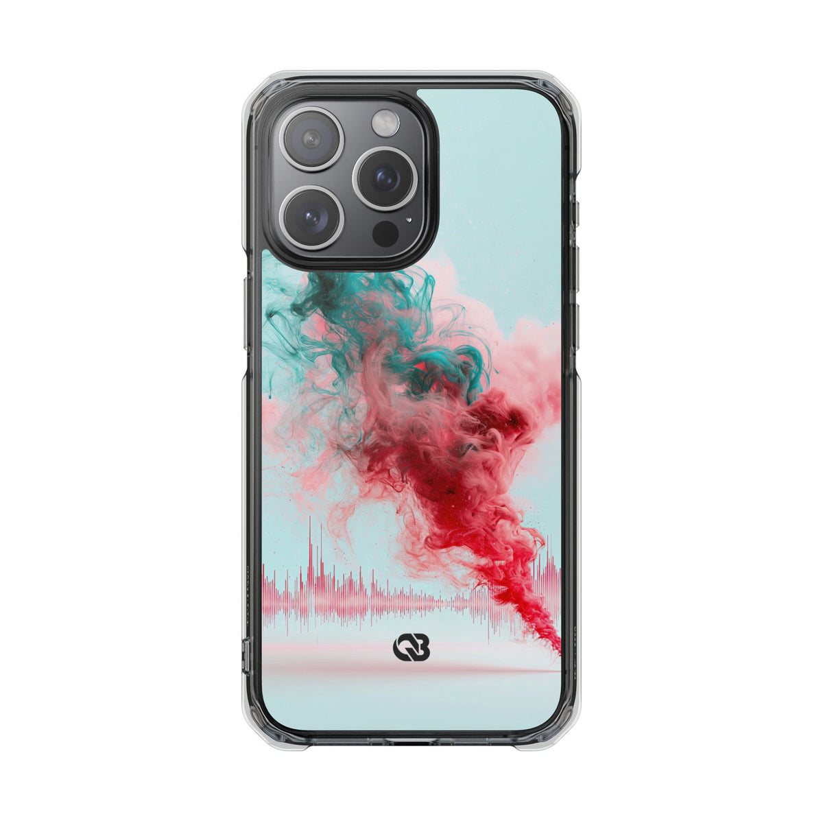 Sonic Bloom · Clear Impact Magnetic Phone Case for iPhone · Red
