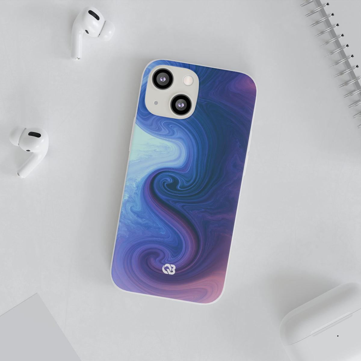 Azure Fluid Swirl · Lite Phone Case for iPhone · Blue