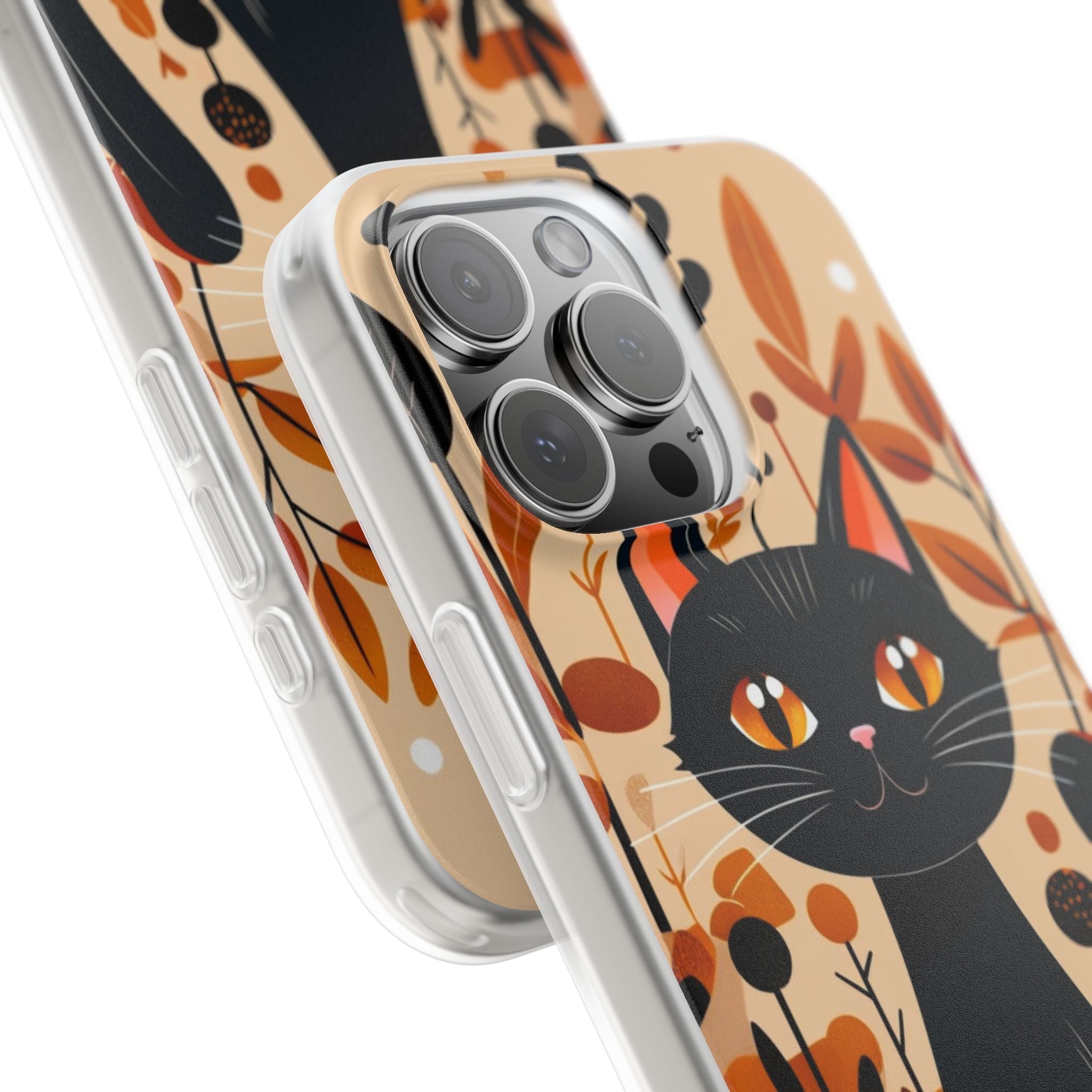 Schwarze Katze Glow iPhone 16 Pro Max Case - Soft