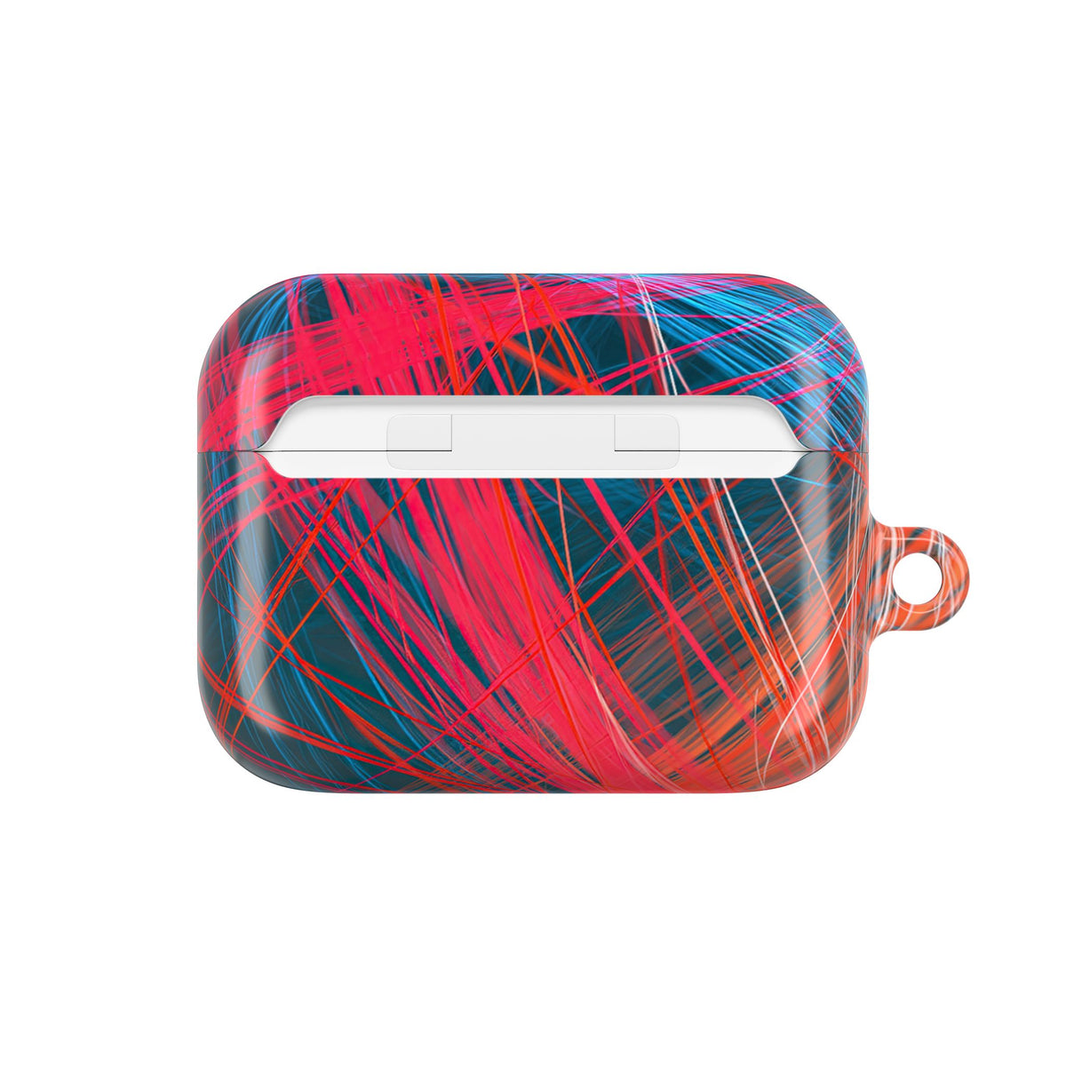 Neon Fiber Stream · Hard Case for AirPods & AirPods Pro · Red