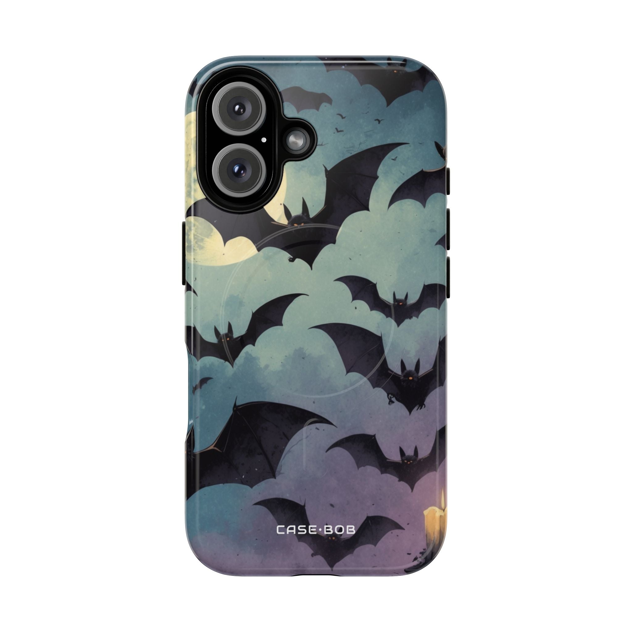Glowing Bat Swarm iPhone 16 Case - Tough+