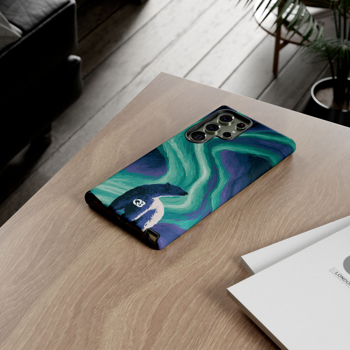 Arctic Aurora Bear · Tough Phone Case for Samsung · Teal